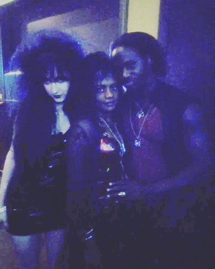 A Lovely Friend, Myself, and my Fiance at a Goth Club over the weekend.